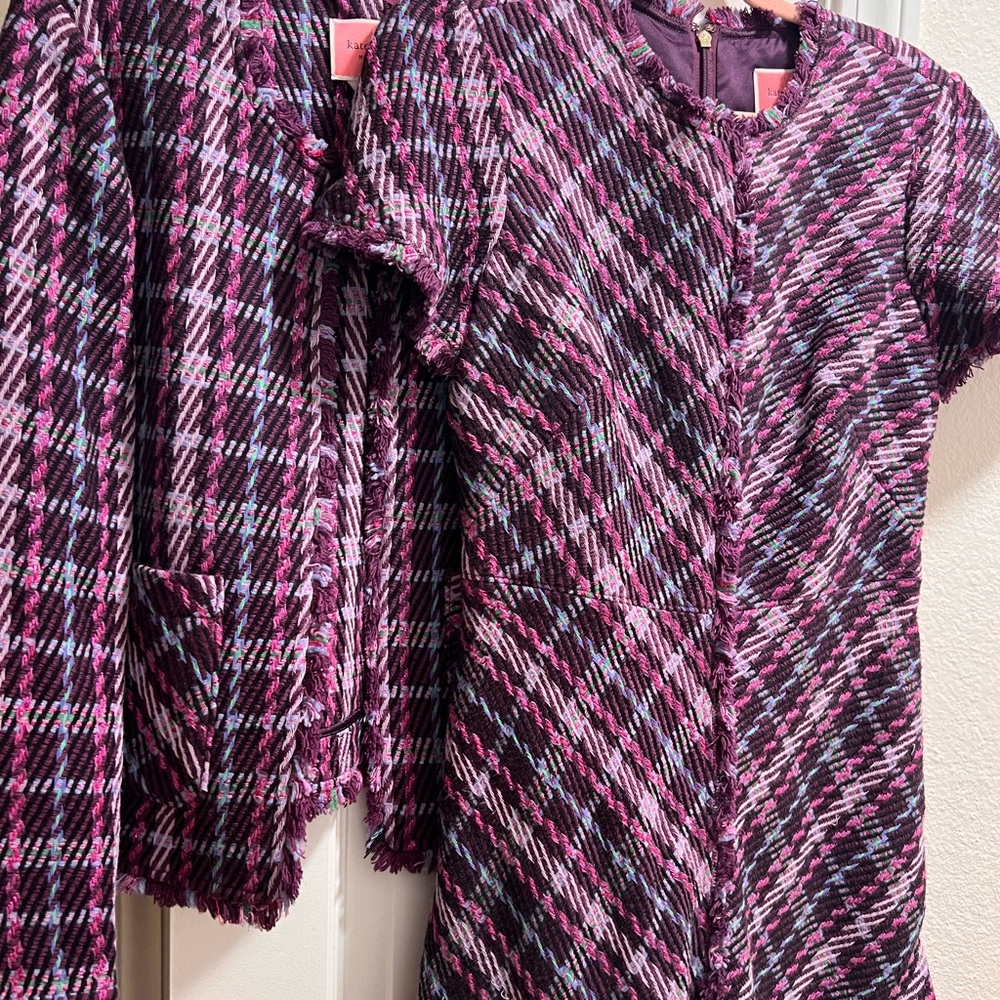 kate spade Purple & Black Tweed Blazer and Dress Set